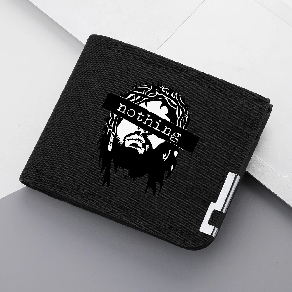 محفظة رجالية كاجوال عصرية كرتونية هيب هوب وحامل بطاقات الائتمان وحقيبة تخزين محمولة مع سحاب - هدية لصديقك