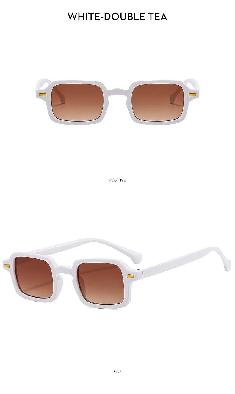 8 Teile/satz Luxuriöse Rechteck Sonnenbrille Frauen Oval Vintage Quadrat Sonnenbrille Männer Shades Weibliche Brillen Anti-glare Gläser – Detail 14