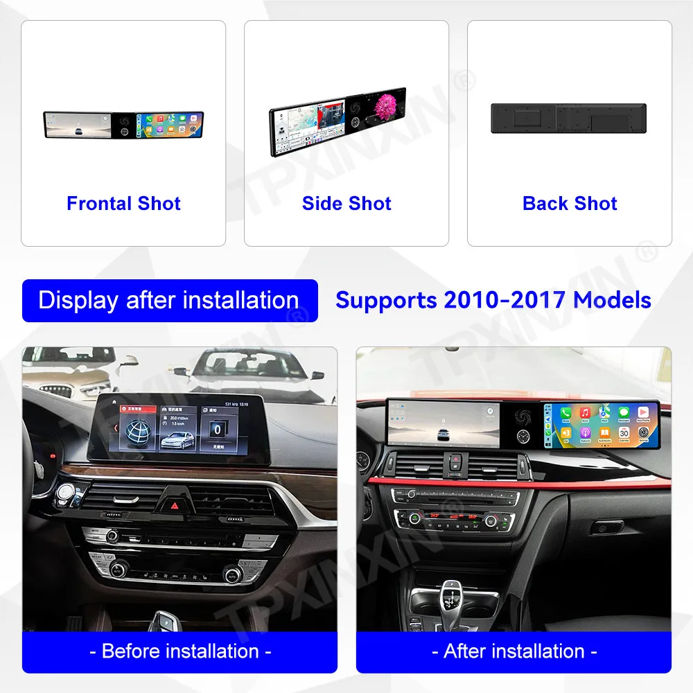 ZWNAV شاشة مزدوجة أندرويد سيارة الوسائط المتعددة راديو لسيارات BMW 5 Series 2010-2017 السيارات لتحديد المواقع الملاح واي فاي 4G بلوتوث