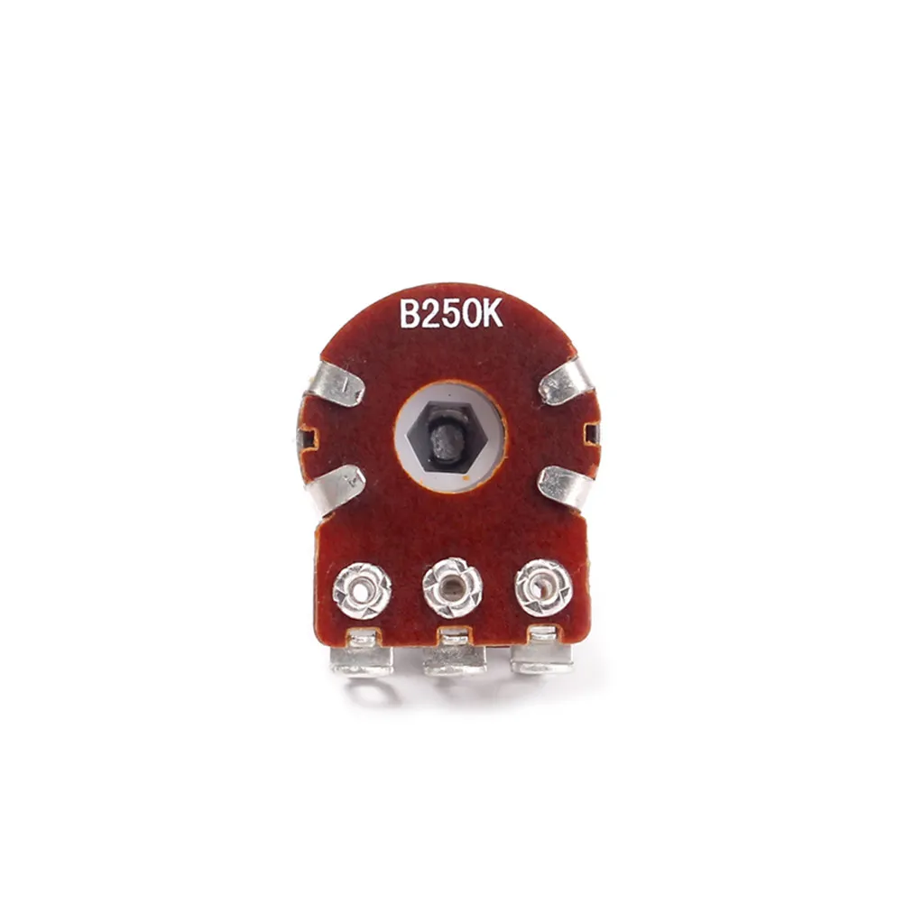 B250k Split Shaft Audio Potentiometer Dual Pot Guitar Volume Tone Control Replacement Parts Guitar Accessories