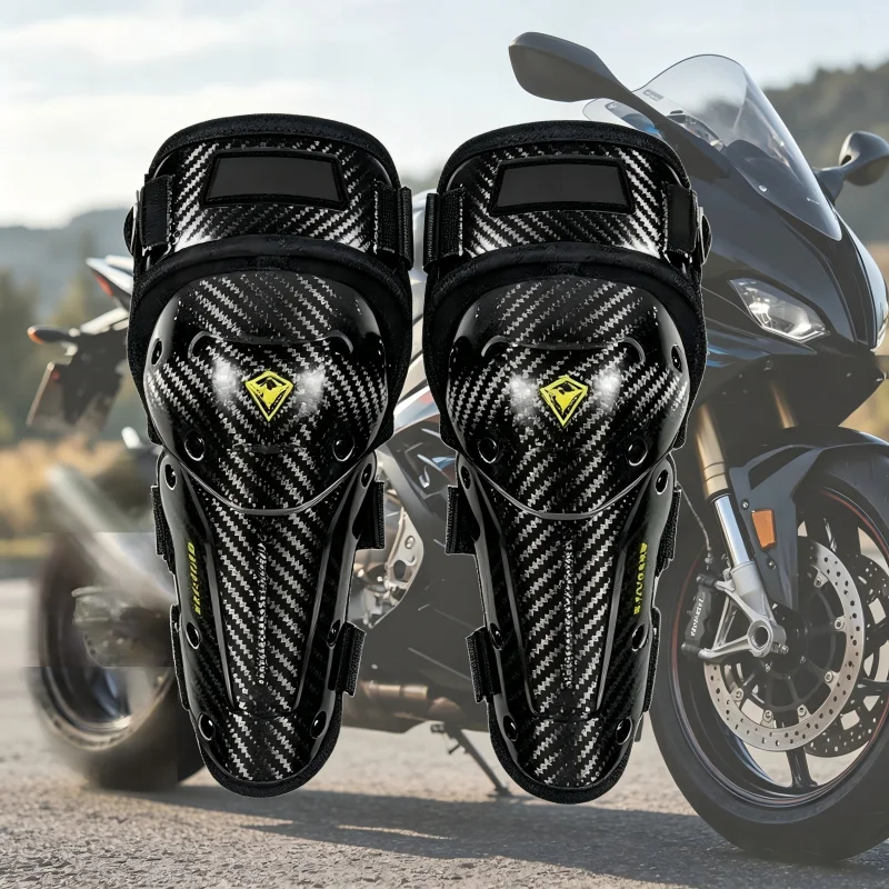 Motocross Knee Pads Moto Protection Riding Elbow Guard Motorcycle Motorbike Off-road  Racing MTBKnee Pads Carbon Fiber Protector view 3