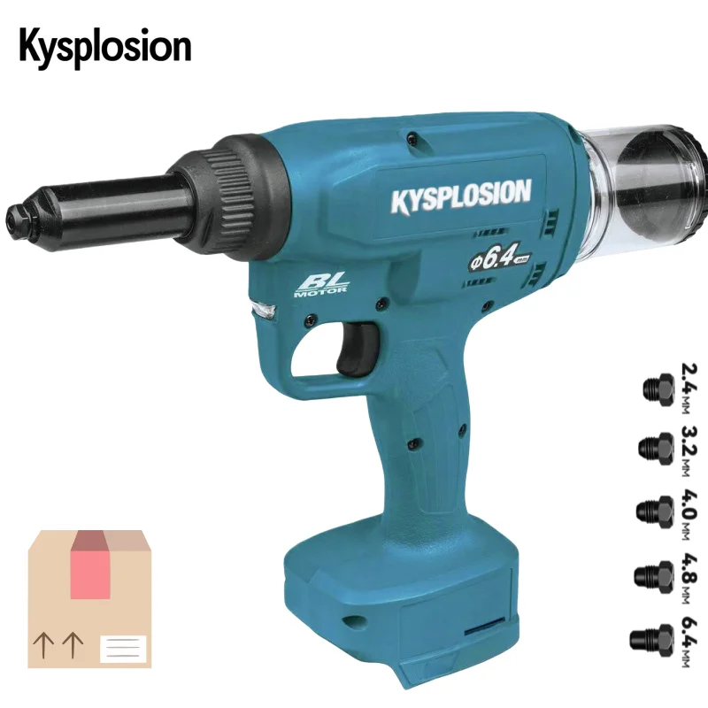 KYS elektrisch klinknagelpistool Snoerloos borstelloos industriële kwaliteit powet-tool voor Makita 18V-batterij