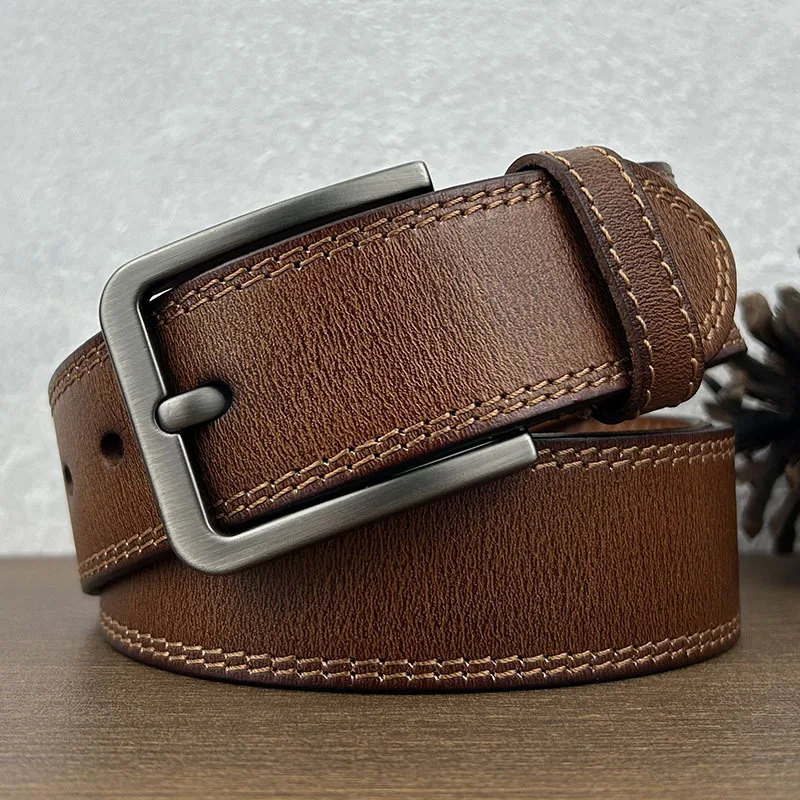 Mens belts, Head layer cowhide Needle buckle belt, cowhide pants with belt, Jeans belt pairing Fashion and leisure