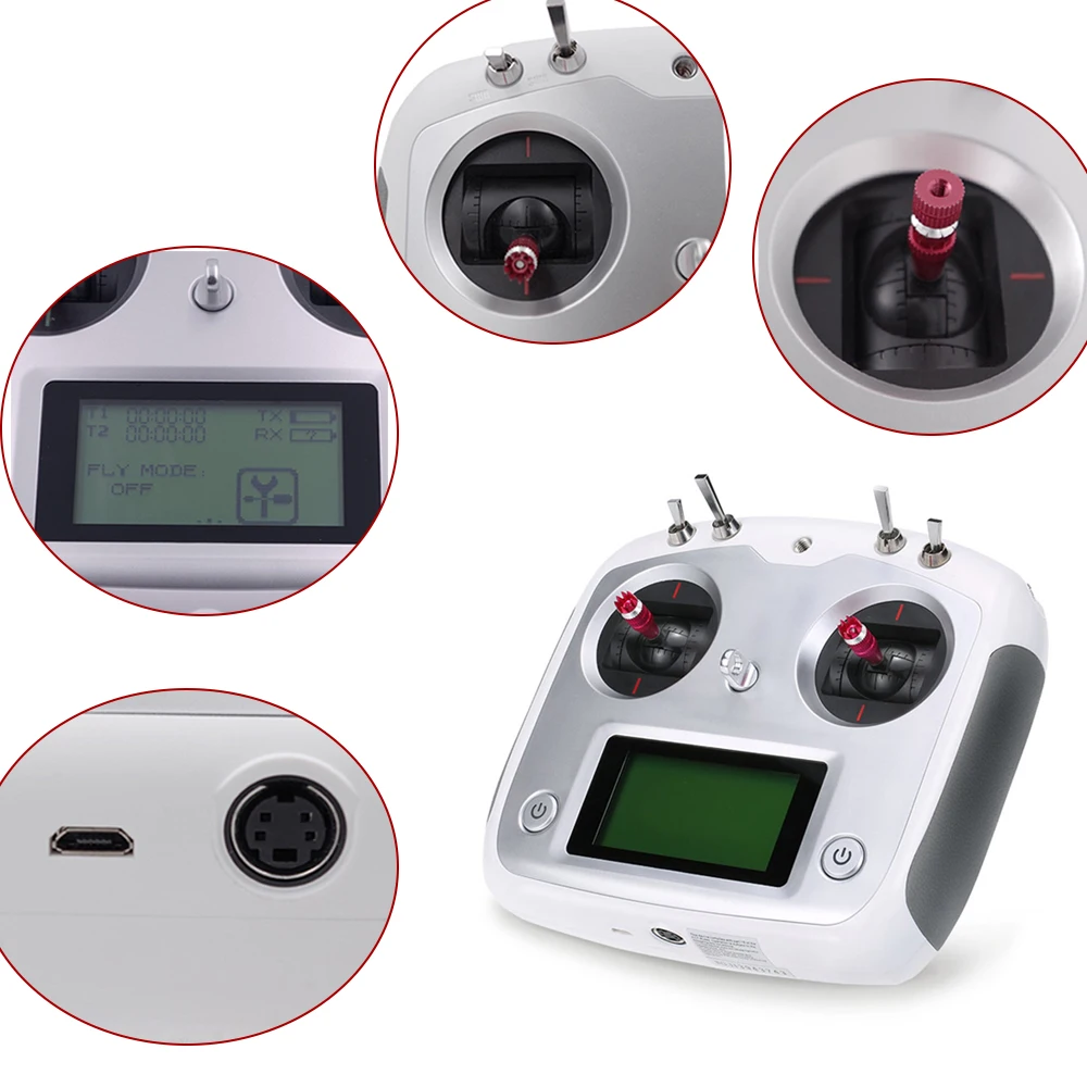 

FLYSKY FS-I6S FS I6S 10CH 2.4G Transmitter Controller Set w/Receiver FS-iA6B or FS-IA10B for RC Cars Quadcopter Boats Drone Toys