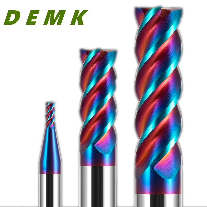 Imagem -02 - Máquina Cnc Carbide Fresadora End Mills Ferramentas Flat Metal Face Keyway Milli Bit Hrc50 55 65 Flauta