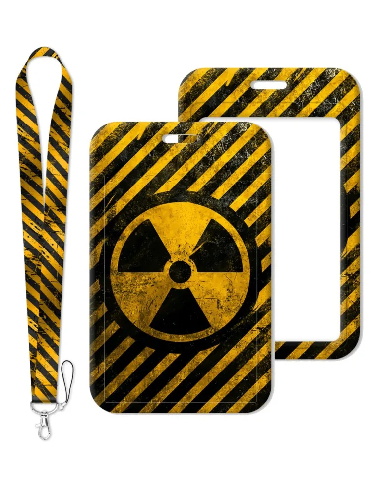 Porte-carte de signe d'avertissement, lanière de cou Cool pour clé, carte d'identité, sangles de téléphone, corde de suspension, porte-clés, accessoires cadeau