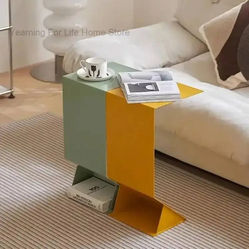 Craft Metal Living Room Sofa Side Table Living Room Floor Coffee Table Side Cabinet Table Bedroom Storage Bedside Tables