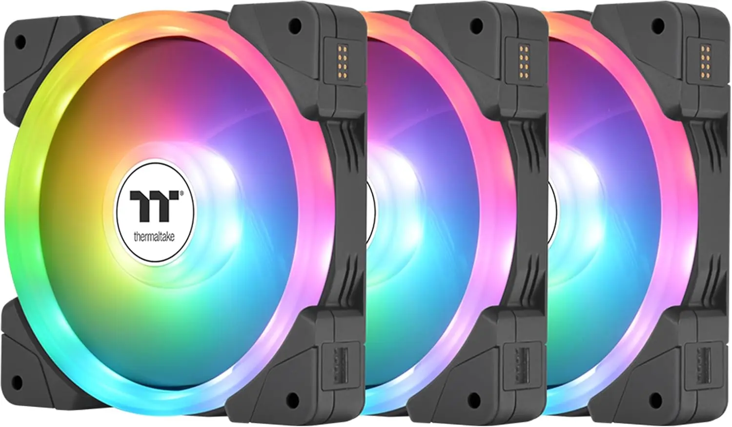 

120mm PC Fan 3-Pack, 500-2000 RPM, Magnetic Connection, Reversible Blades, ARGB Sync