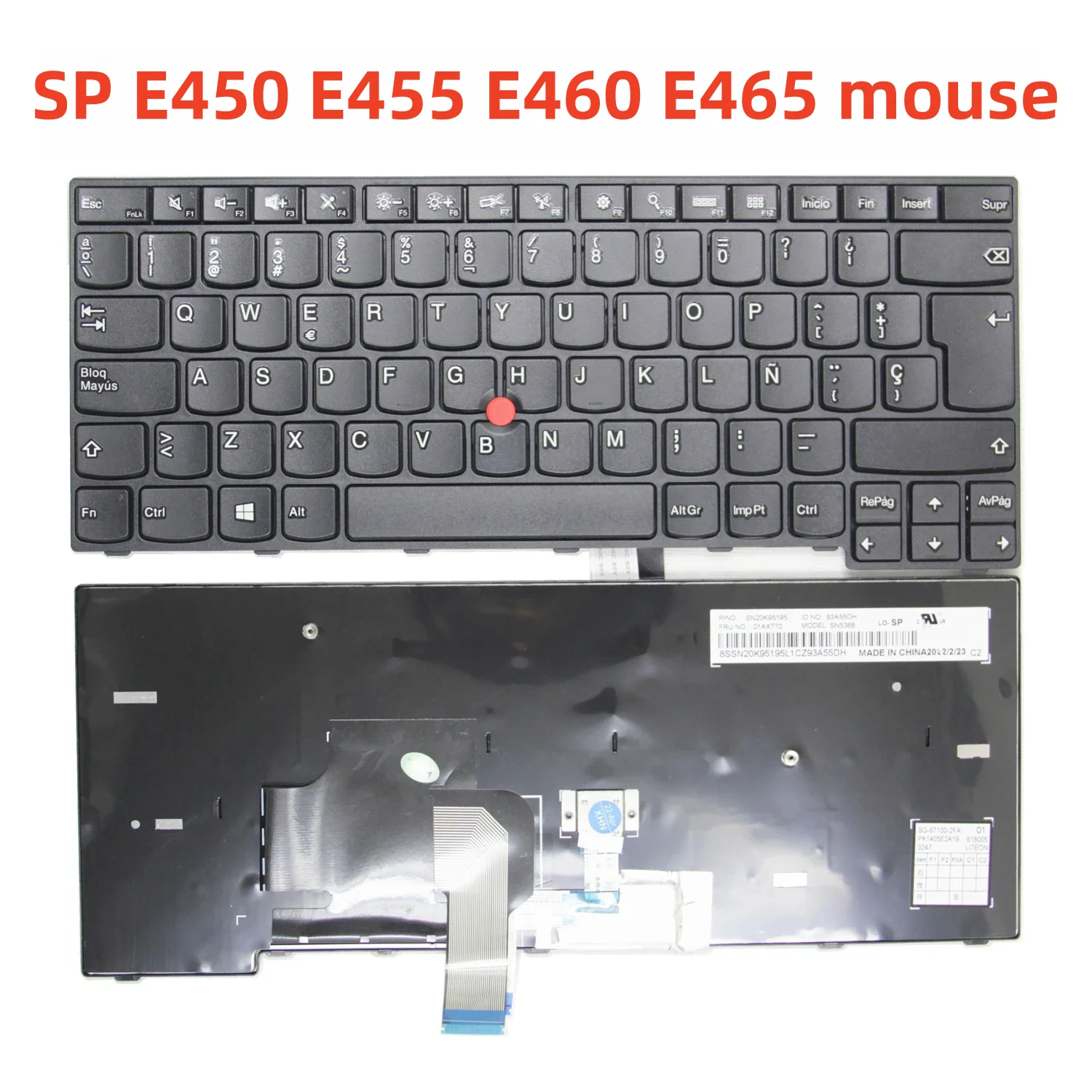 100% Mới Chính Gốc Hoa Kỳ Bàn Phím Cho Lenovo Thnikpad E450 E455 E460 E465 W450 E470 E475 Tiếng Anh Bàn Phím Laptop