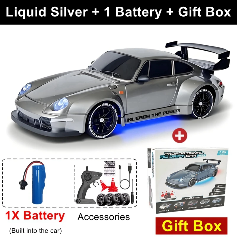 Nieuwe 4WD Afstandsbediening Drift Auto Full Size 1:24 Mini Afstandsbediening Racewagen Model 2.4G Radio Hoge snelheid RC Auto Jongen Speelgoed Cadeau