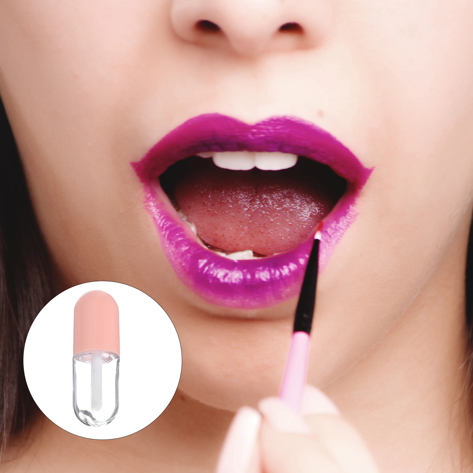 10 PCS Cute Lip Gloss Tubes Empty Bottle Lipgloss with Wand Bottles Wands Travel