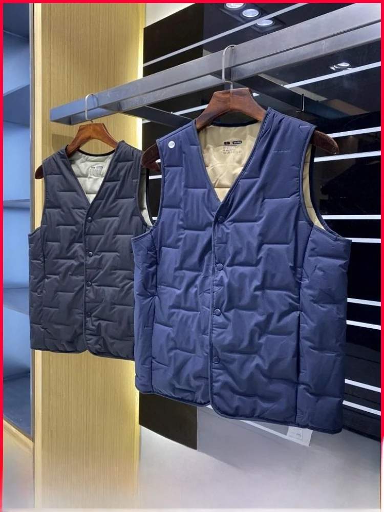 

Outdoor Commuting Men's Woolen Fce Lined Waterproof Warm Vest Jaet Stand Fit Zipper Decorated Thi Polyester Fiber