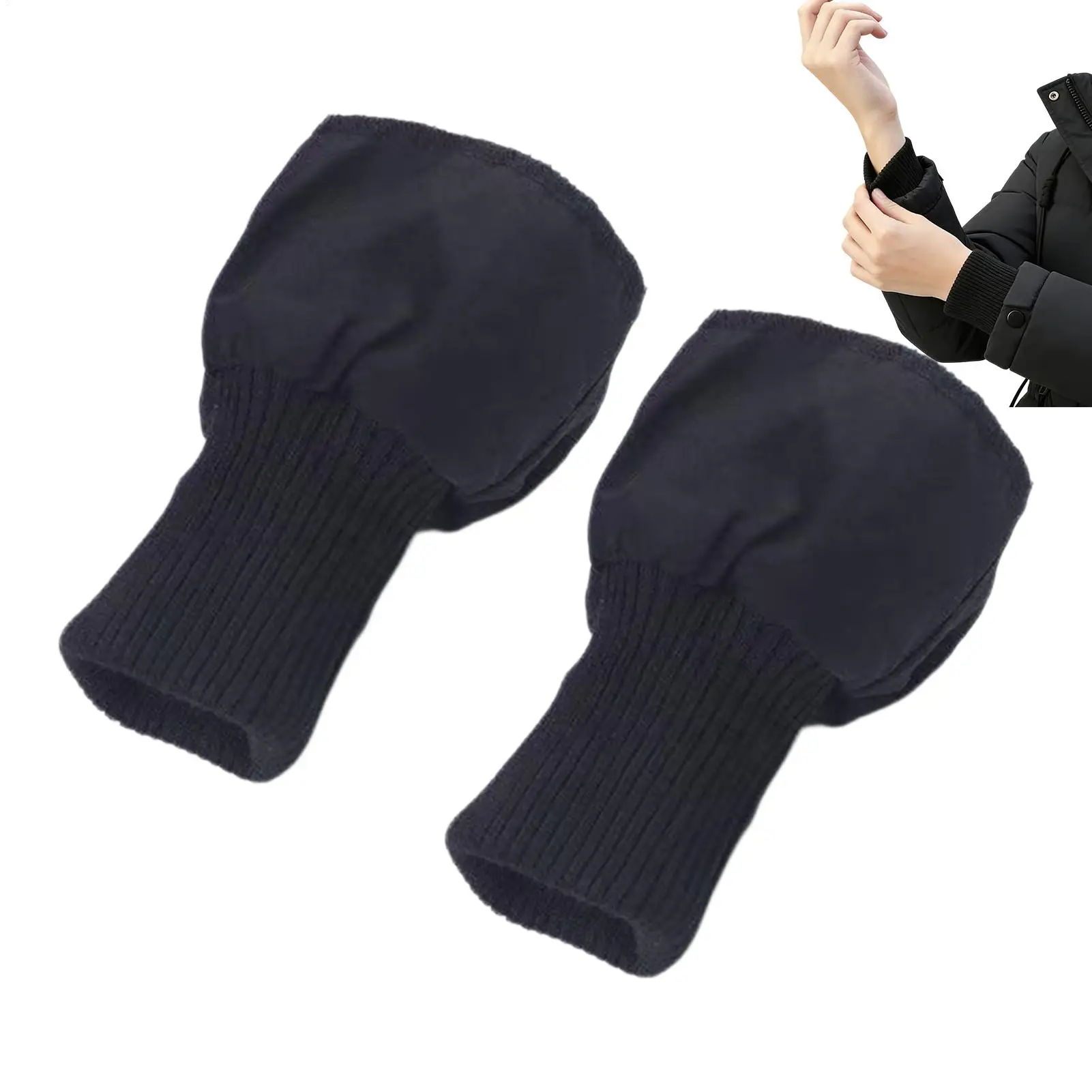 Manschetten für Jackenärmel, 1 Paar Rippenmanschetten, Reparatur-Rippenstrick-Ärmelverlängerungen für Daunenjacke, Pullover, Hemd, Windjacke, Mantel