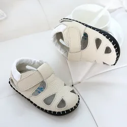 New Summer Newborn Baby Anti Slip Walking Shoes Baby Solid Color Casual Simple And Cute Anti Slip Sandals