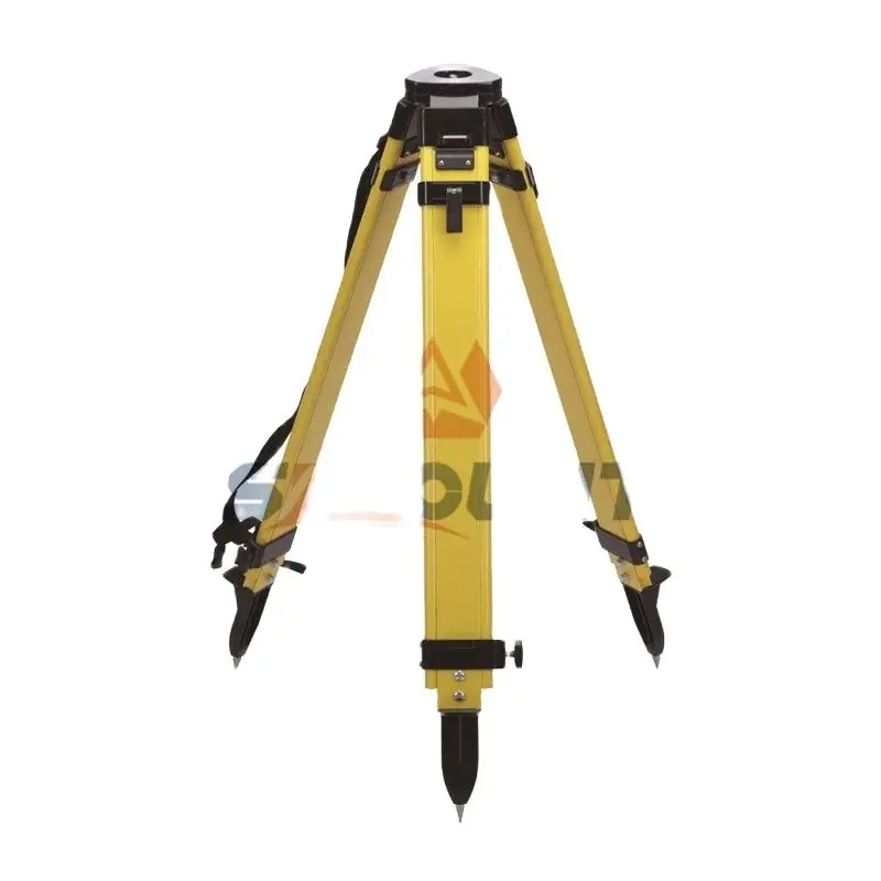 

Fiberglass Surveying Tripod Heavy Duty With Flat Big Round Head For Total Station Survey
