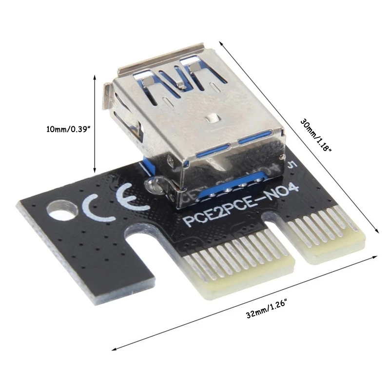 USB PCI-E 1X إلى 16X كابل تمديد الرسومات لكابل تمديد الكمبيوتر الشخصي