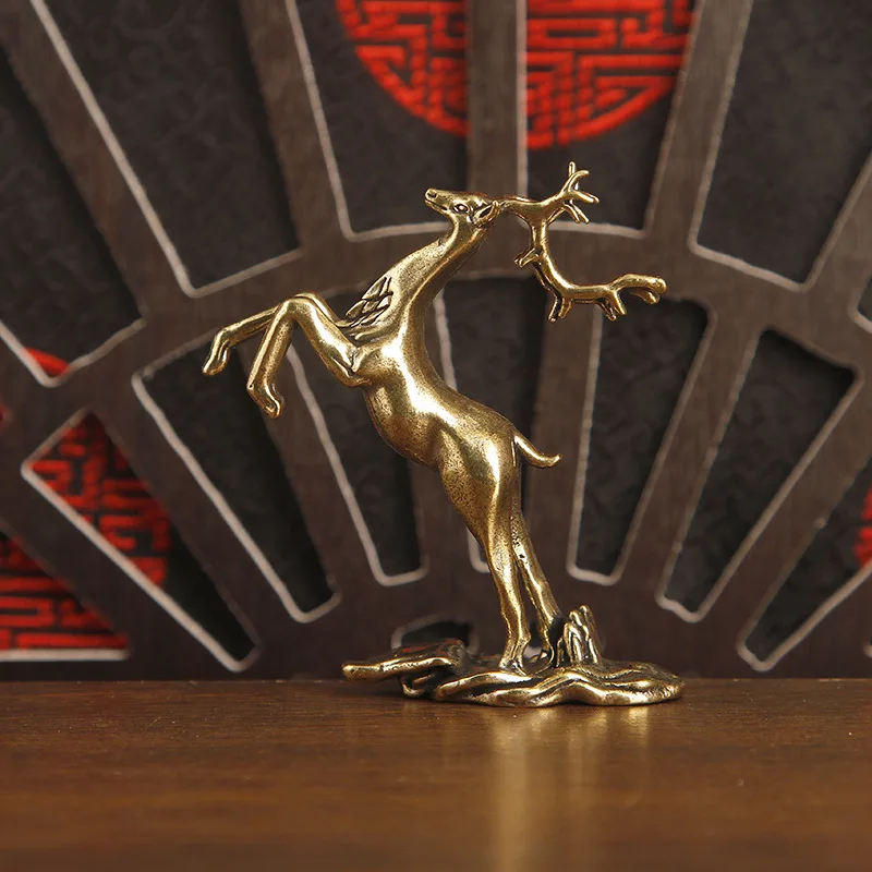 1/2Pcs brass ornament all the way Qingyun auspicious ornament desk ornament home desktop handicraft ornament