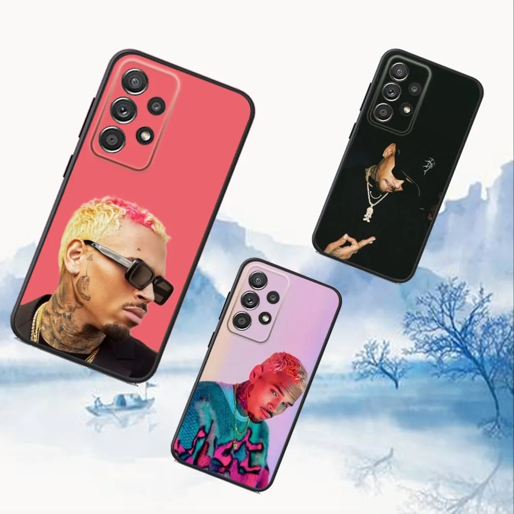 

Cool Rapper C-Chris Brown Phone Case For Samsung S25,S24,S21,S22,S23,S30,Ultra,S20,Plus,Fe,Lite,Note,10,9,5G Black Cover