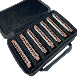 Easttop PRO10 wood comb set for 7 keys Harmonica, Diatonic Blues Harmonica For Adults, Professional Player and Students