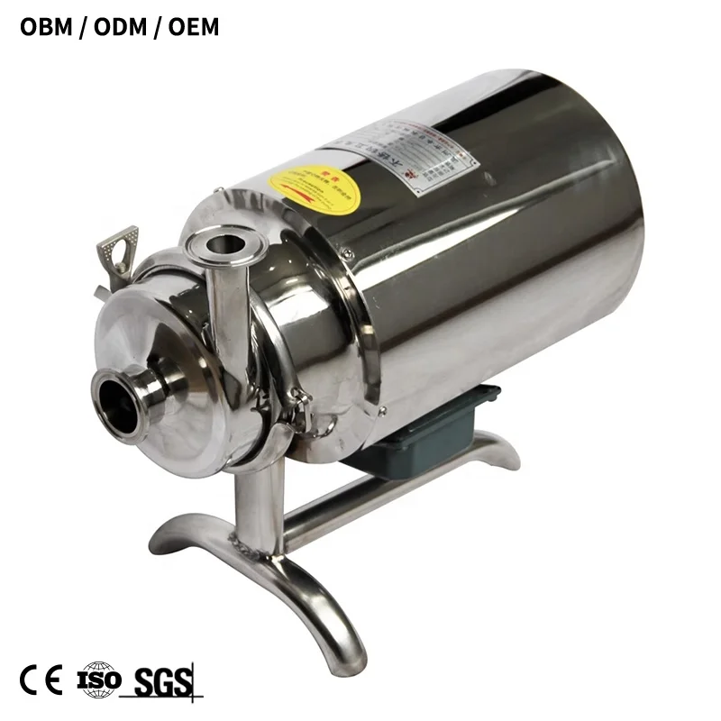 

Automatic Sanitary Transfer Bear Milk Pump Electric 1hp Sanitary Food Grade Stainless Steel Centrifugal Pump 3kw With Motor