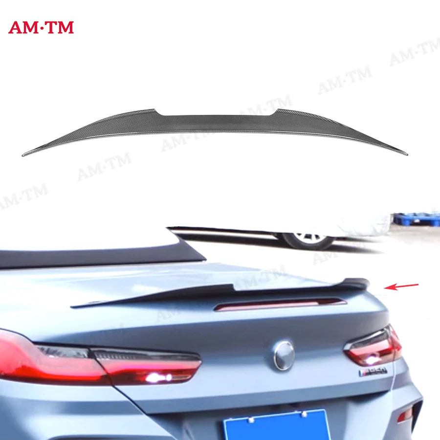 

For BMW 8 Series M8 F91 G14 830i 840i AC Style Carbon Fiber Tail fins Rear Deck Spoiler Duckbill Car Wing Retrofit the rear wing