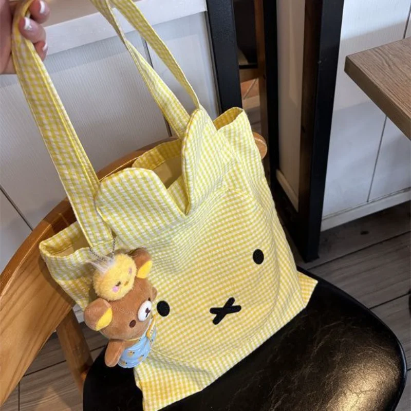 카와이 미피 만화 대용량 원 숄더 백 다용도 핸드백 스쿨백 패션 숄더 백 소녀를위한 선물 장난감