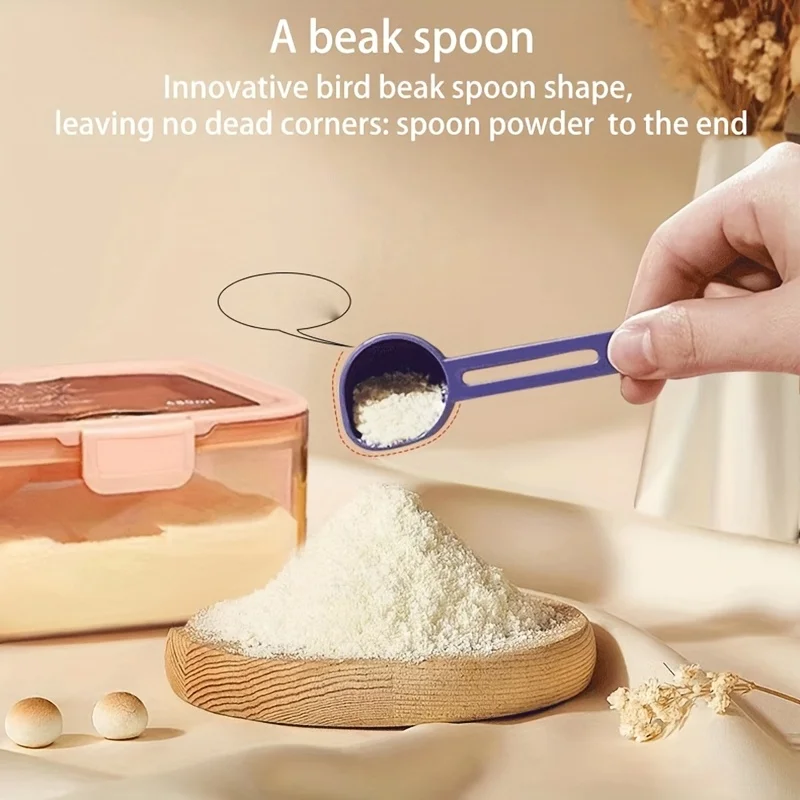 Latas de leche en polvo con hebilla, caja portátil de almacenamiento para viajes y viajes, frutas, nueces y aperitivos