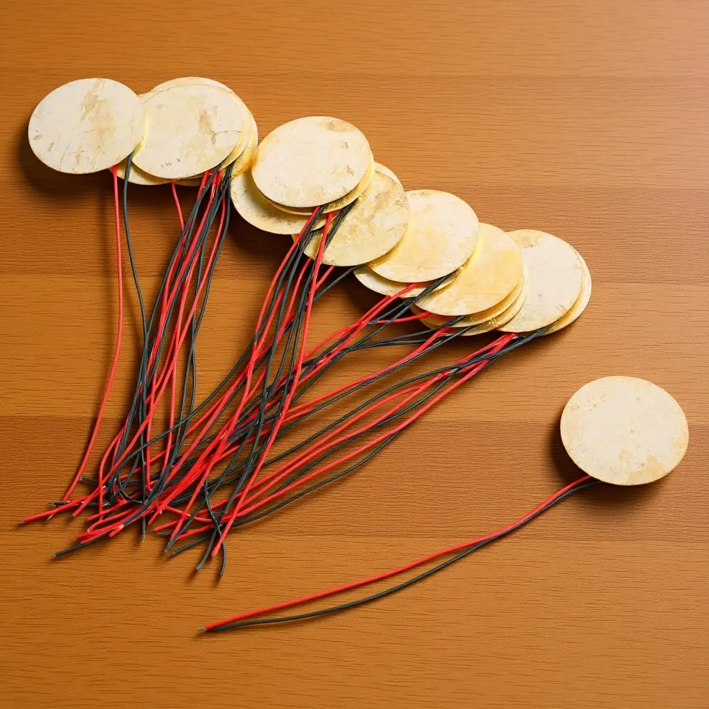 20Pcs Instrument Piezo Sounder Sensors Copper Based Transducers for Drums Pianos Wind Instruments Amplifier Accessories Set