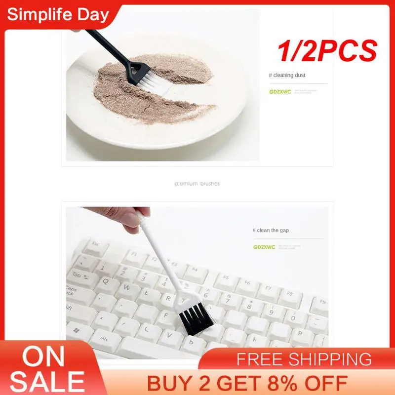 1/2PCS Cleaning The Keyboard Abrasion Resistance Retro Fashion Pairing Gap Cleaning Brush Coffee Machine Brush Razor Brush