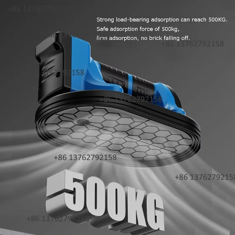 10 Inch Electric Vacuum Lifter Suction Cup 500KG Heavy Duty Handling Tool For Rough Surfaces Tiles Glass Stone Slabs