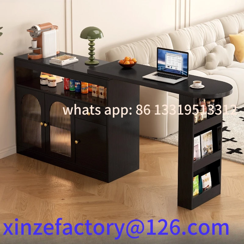 

Customizable retractable bar table island table side cabinet integrated household