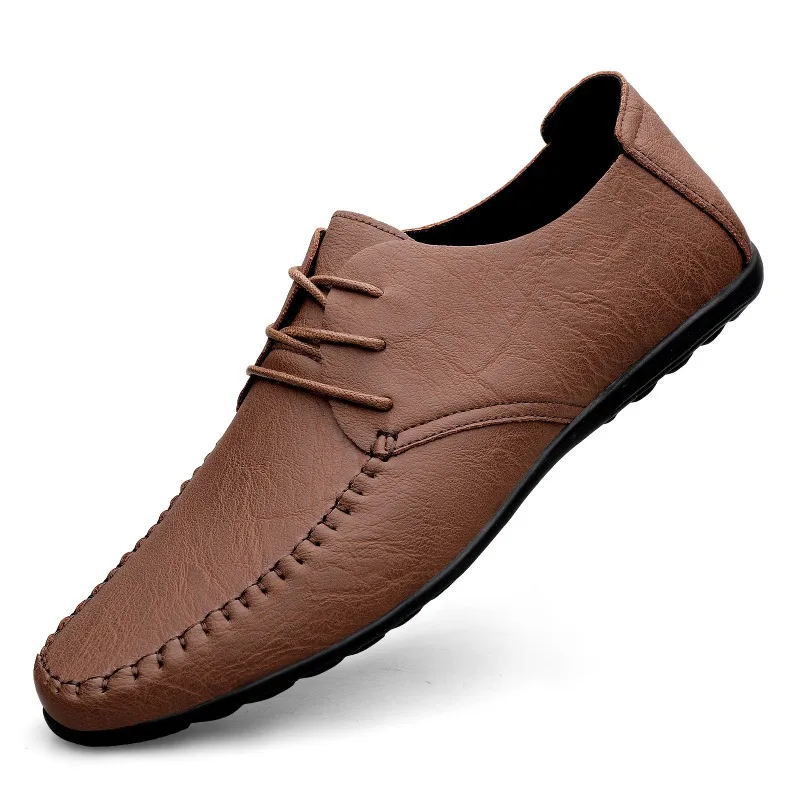 Daily casual men's leather shoes driving shoes new four-season general Doudou men's shoes outdoor lazy one-pedal men