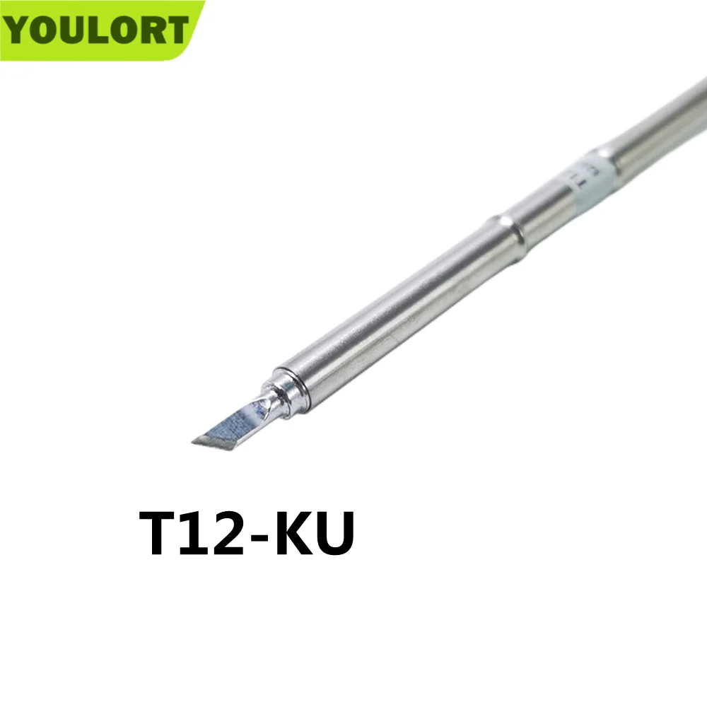 

YOULORT T12-KU Shape K Series Electronic Soldering Tips 70W Iron Solder Tip Welding Tools for FX907/9501 Handle 7s melt tin