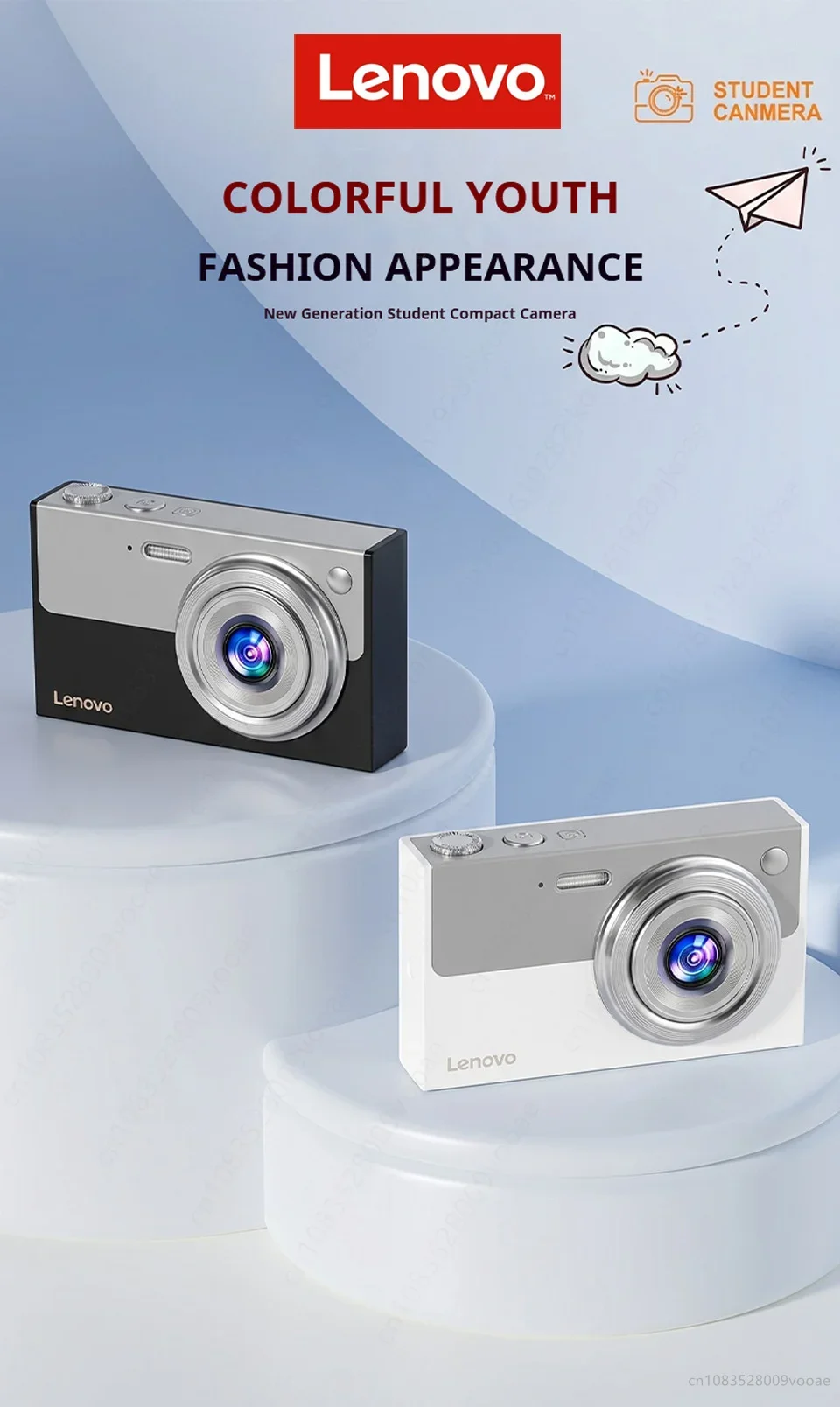 Lenovo XJ22 4K Digitalkamera 1000mAh 64MP HD Schüler-CCD-Kamera mit Anti-Shake-Funktion 2,8-Zoll-Bildschirm Selfie-Kamera für Kinder und Erwachsene Geschenk – Detail 1