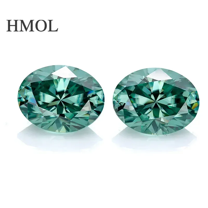 New Oval Shape Moissante Wholesale Factory Natural Green Color Brilliant Cut Test Positive GRA Certificate Loose Stone Material