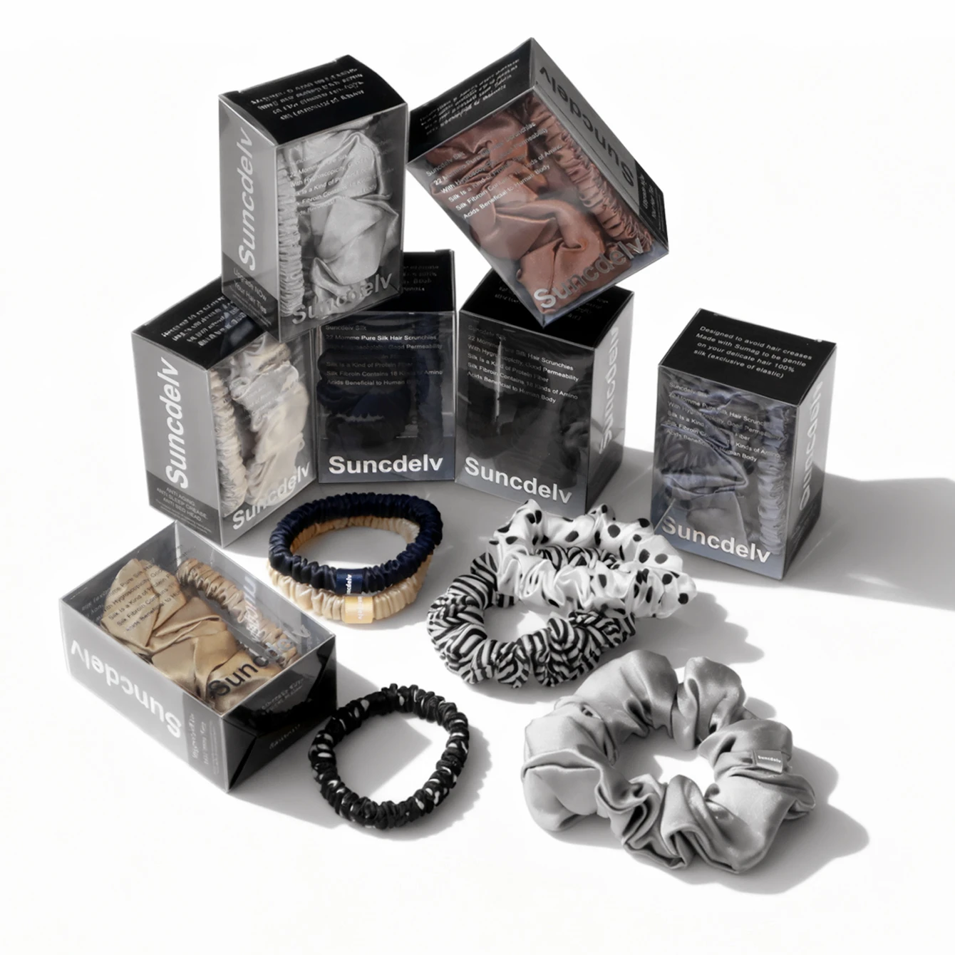 

100% чистый натуральный шелк, однотонная резинка для волос, высококачественные пучки волос (22Momme), женская большая резинка для волос, аксессуары для волос