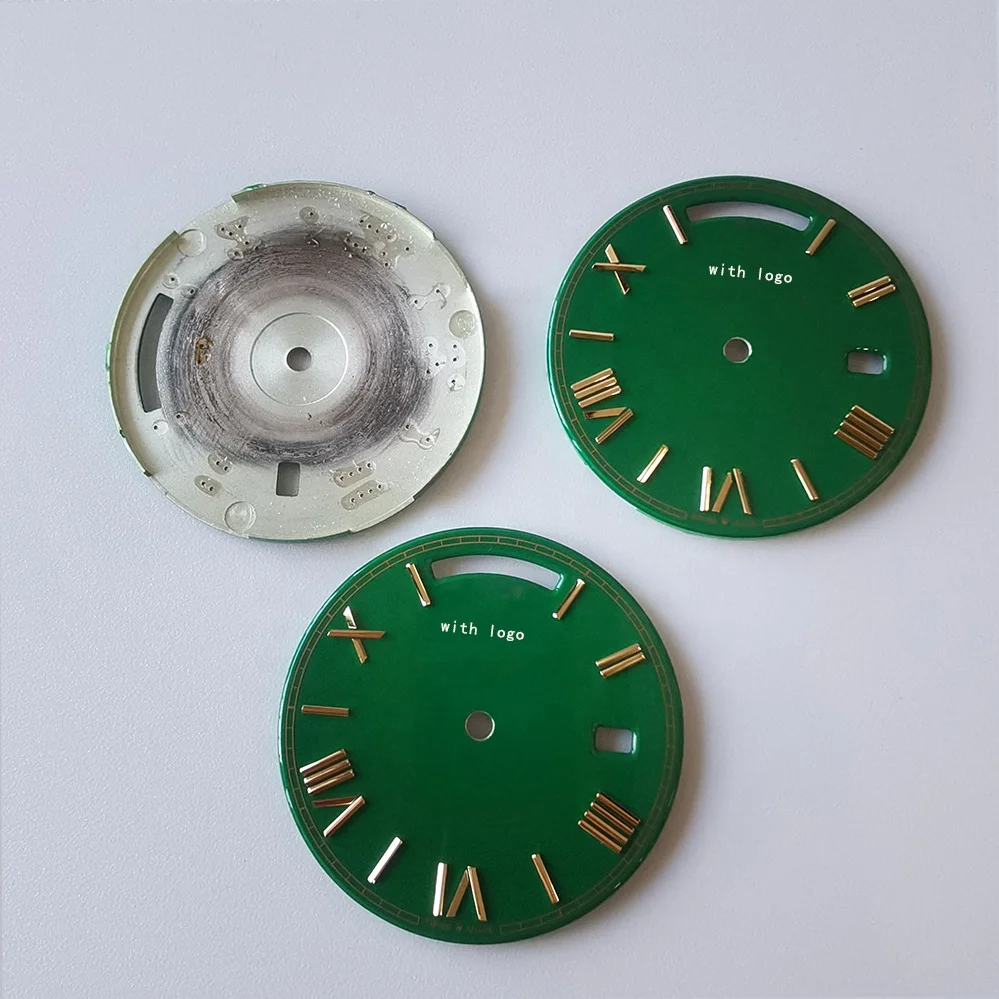 Quadrante verde dell'orologio per la data del giorno RLX 228238 228348   Adatto alle parti dell'orologio aftermarket con movimento 3255