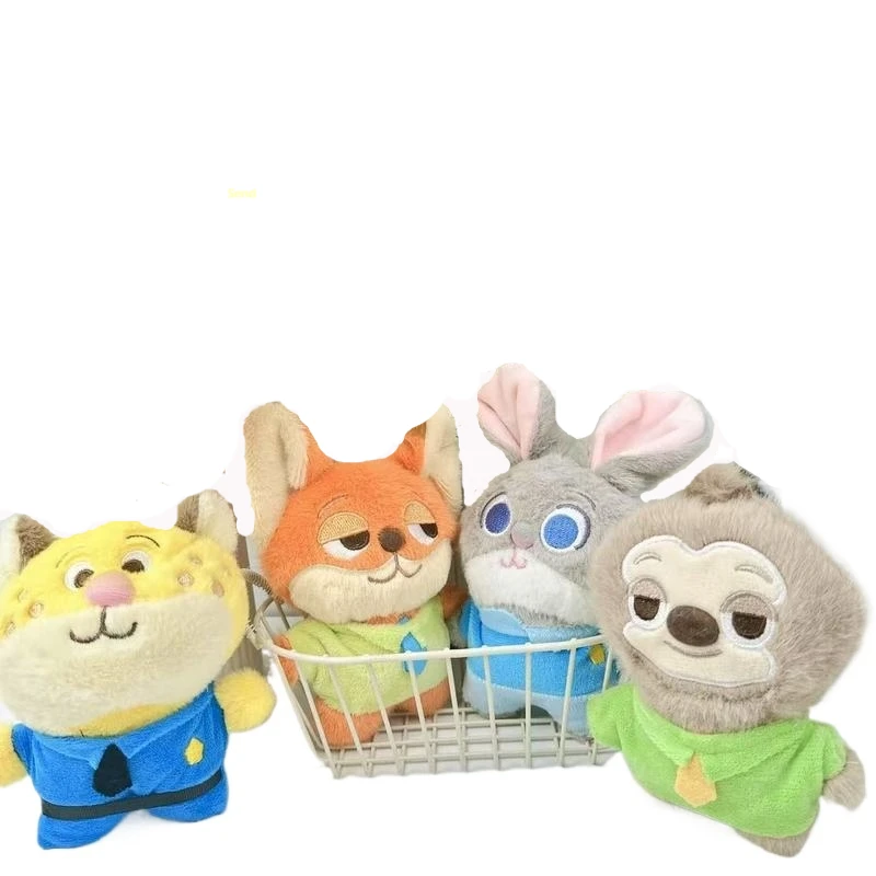 Zootopia 15 cm Plüschpuppe Spielzeug Anhänger Disney Judy Nick Flash Leopard Polizist Weicher süßer Schlüsselanhänger Auto Tasche Anhänger Geschenk