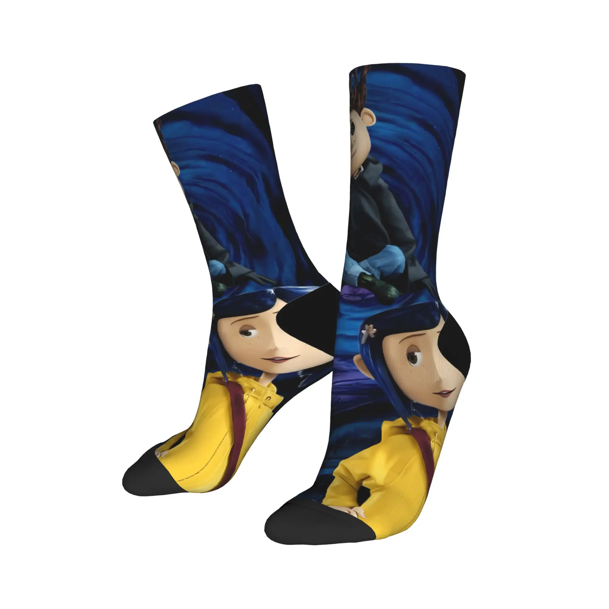 جوارب كورالينز رعب كرتونية مضادة للانزلاق جوارب رجالية مريحة للتسلق جوارب بنمط قوطي للخريف #3