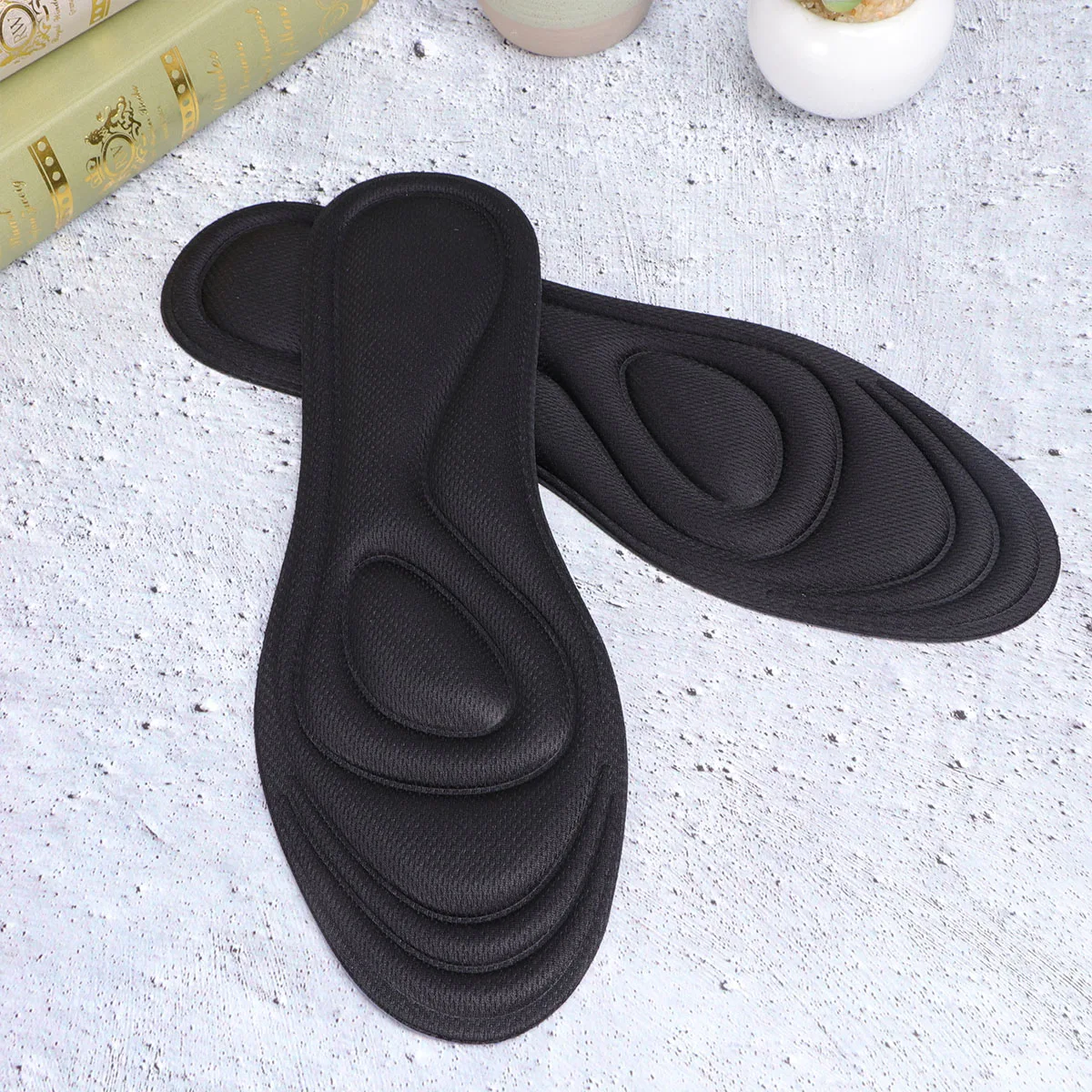 

1 Pair Breathable Sponge Insoles Shock Absorbing Massage Shoe Pads For Walking Standing Cuttable Comfortable Insert Foot Care