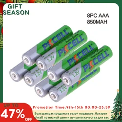 PKCELL-Batterie aste AAA, 2/4/8/12/28/50 pièces, 3A, 1.2V, Ni-laissée, 24.com, 850mAh