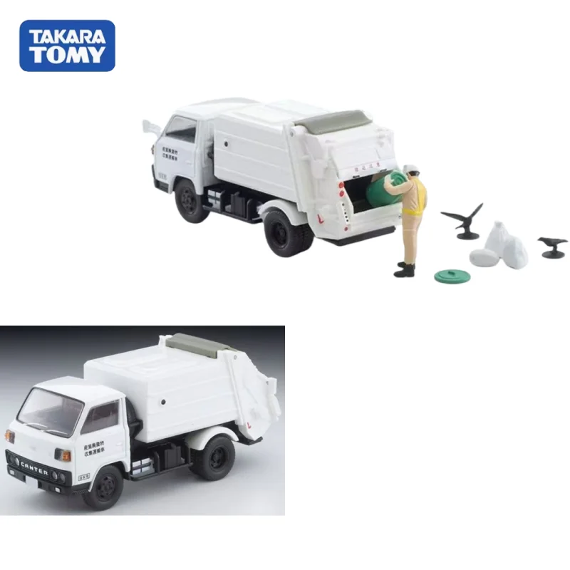 TOMICA Tomytec Mitsubishi N343b Canter model zamiatarki, statyczny model ze stopu, zabawka kolekcjonerska, ozdoba, prezent na festiwal dla chłopców.