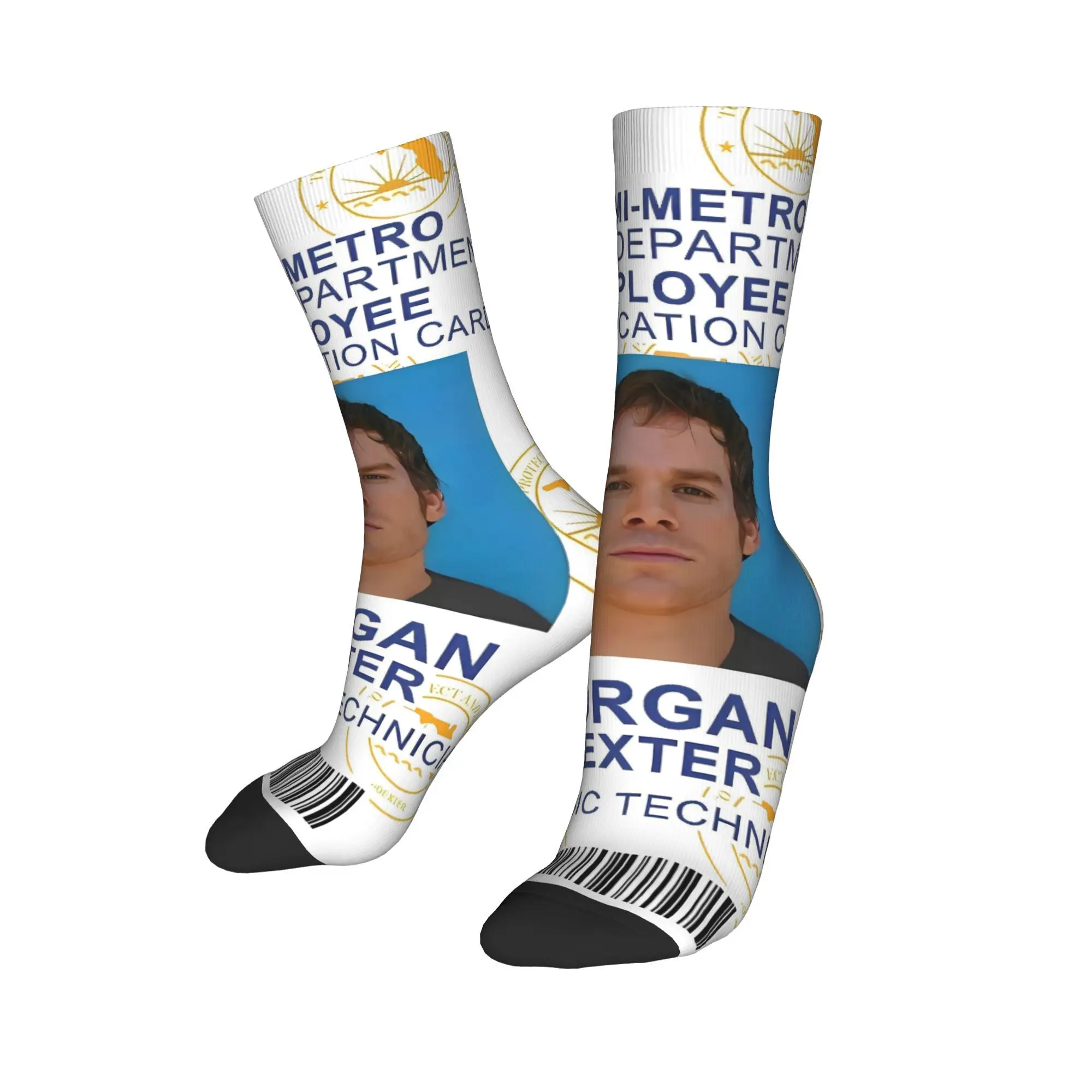 Dexter Morgan Show Tv Socks جوارب شتوية عتيقة للنساء والرجال جودة الجوارب تصميم تسلق جوارب مضادة للانزلاق