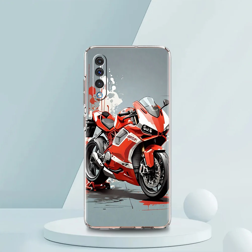 Sport D-Ducaties Cool Motorrad Transparent Phone Case for Samsung Galaxy A16 A14 A12 A22 A24 A42 A06 A20 A30 A40 Soft TPU Cover