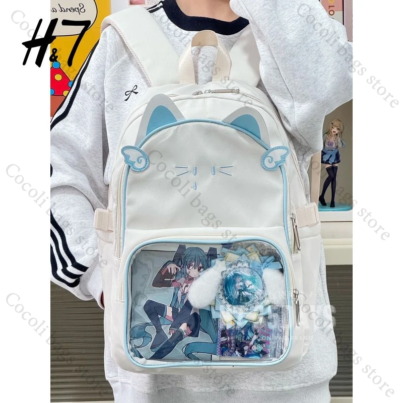 

Kawaii Ita Bag Ita Рюкзак Прозрачный карманный рюкзак большой емкости Дорожная сумка Молодежный школьный рюкзак Сумки для женщин