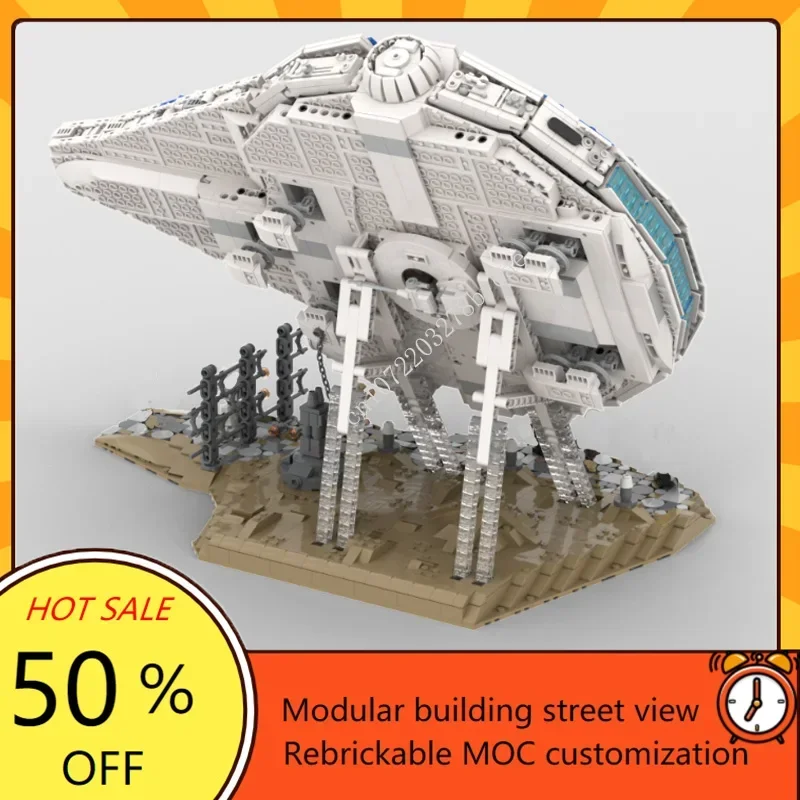 4902 pçs MOC-75212 espaço batalha sérieessel run millenniumes falcon modelo personalizado quebra-cabeça tecnologia montagem brinquedos presentes