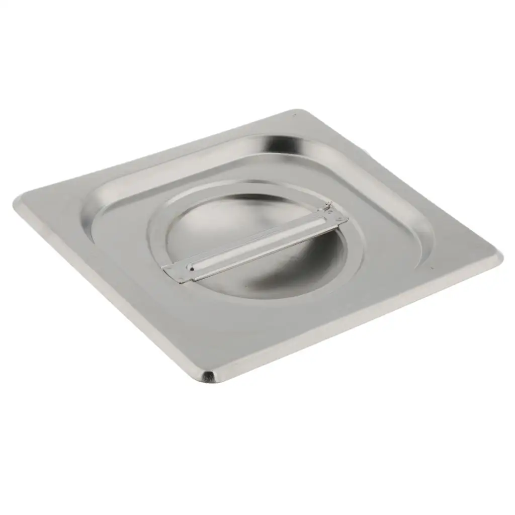 Steam Table Food Pan Lid Stainless Steel Hotel Prep Cover Non Stick Surface for Catering Kitchen Applications