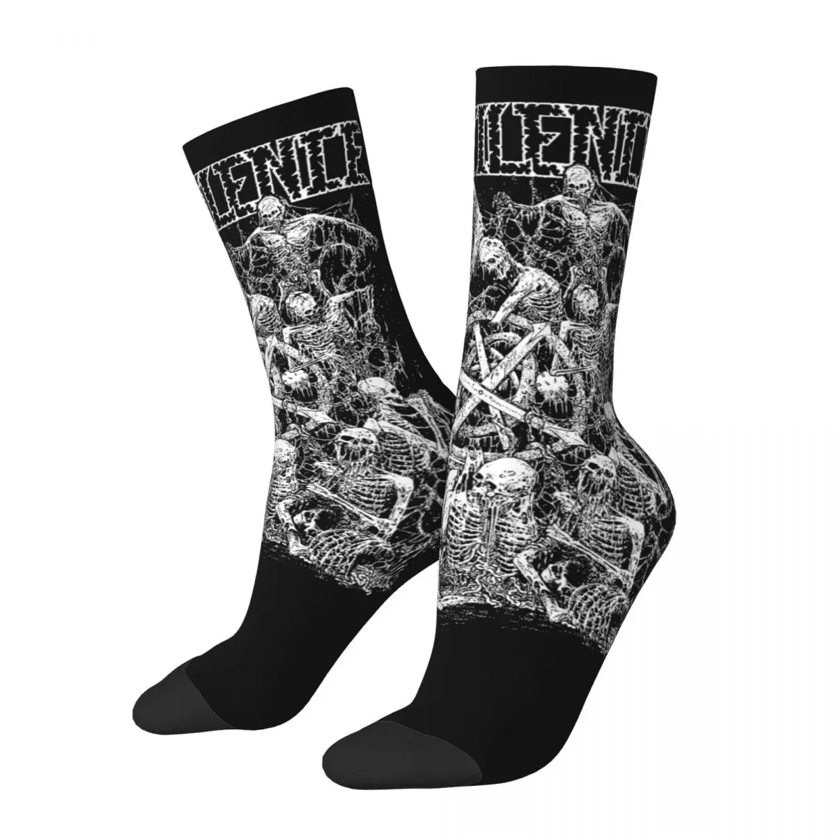 Heavy Metal Band Music Pestilence Design Socks Accessories for Women Flexible Stockings