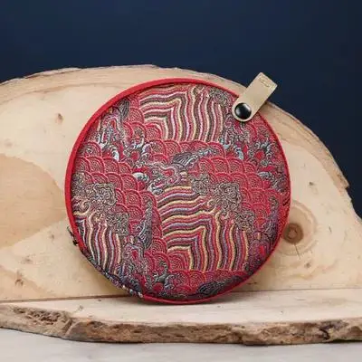 

Tea Packing Box Strong Fabric Material for Pu'er Tea Cake Round Organizer Washable Reusable Household Storage Case