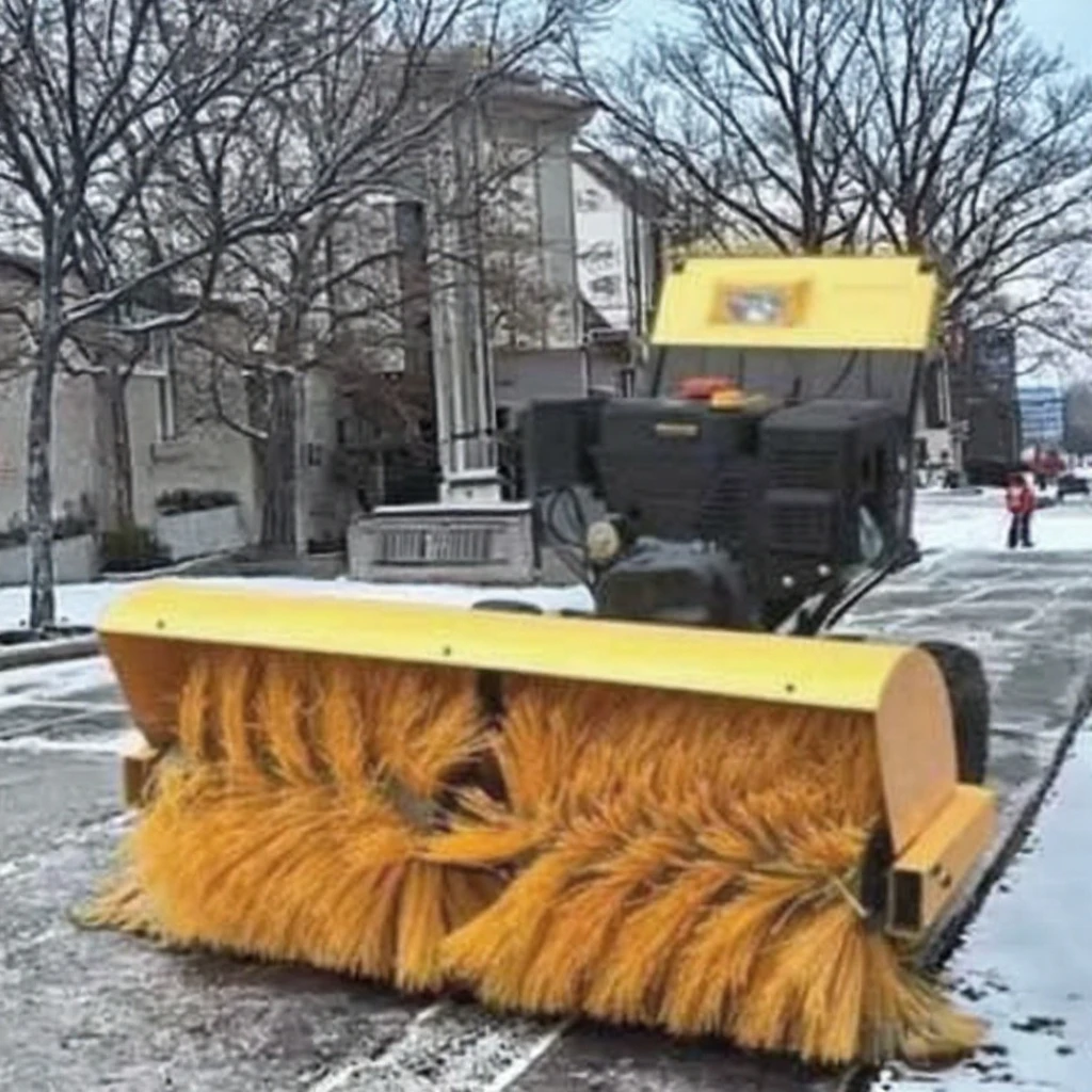 

Hot Selling Winter Snow Sweeper Electric Snow Sweeping Machine 80 cm Rolling Brush Width Large Brush Snowplow